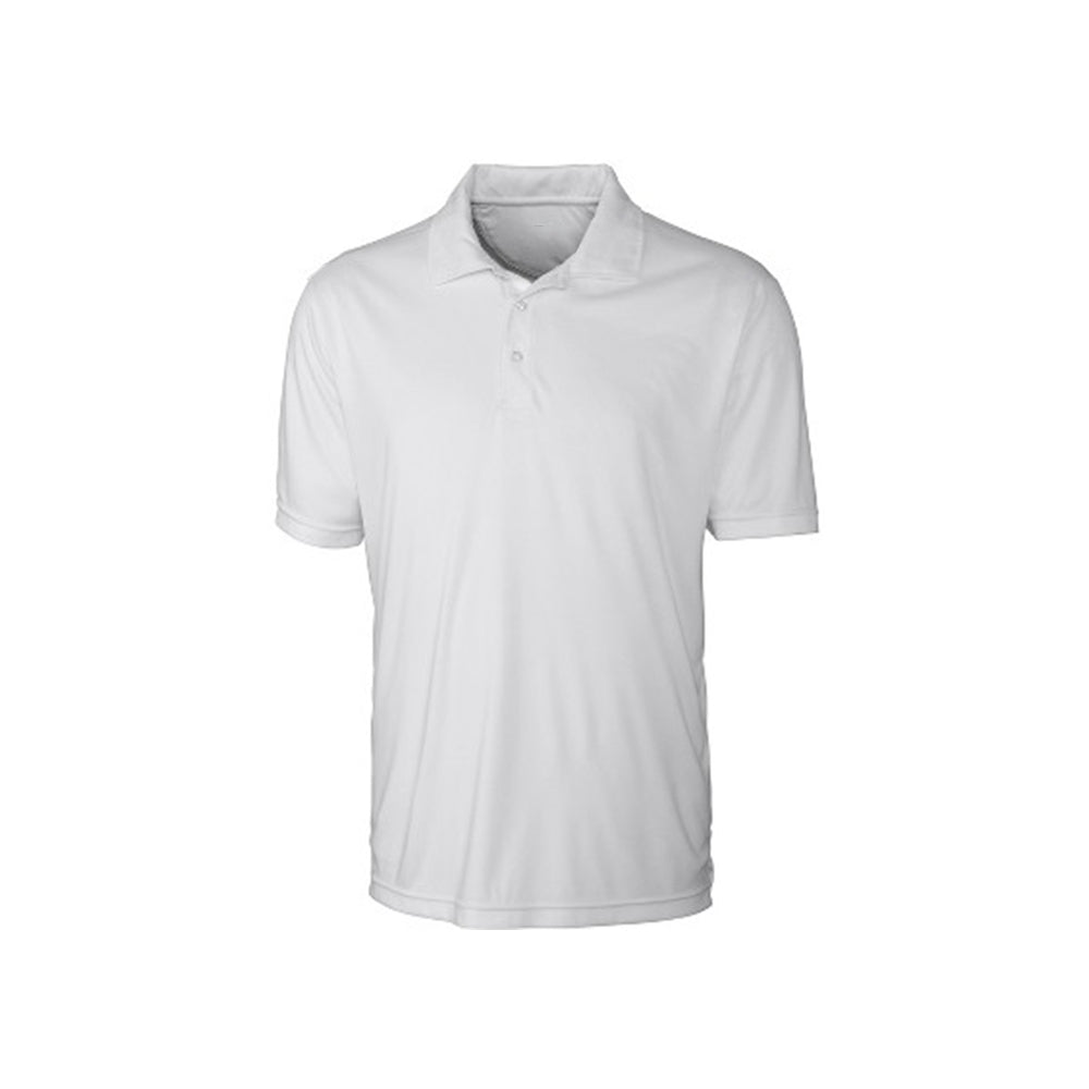 White Alkaline Polo T-Shirt-Plain-Half Sleeve