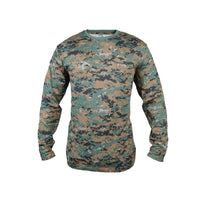Thumbnail for T-shirt-Woodland Digital Camouflage-Full Sleeve